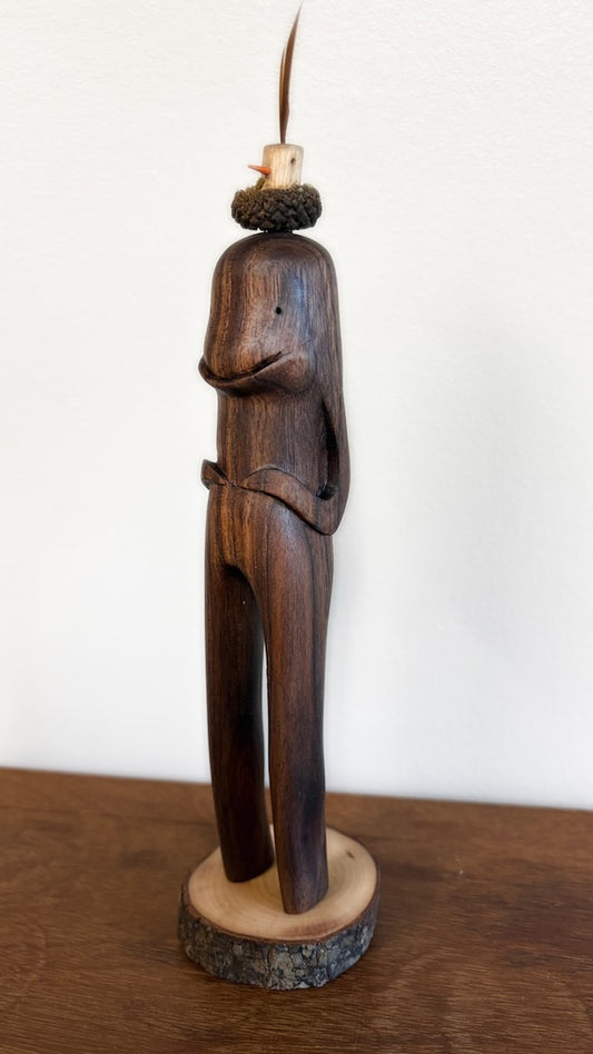 "SECOND CHANCE 200" HAND CARVED WOOD SCULPTURE VG200