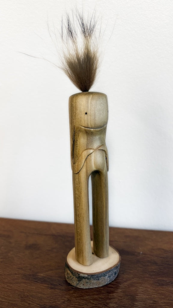 "SECOND CHANCE 202" HAND CARVED WOOD SCULPTURE VG202