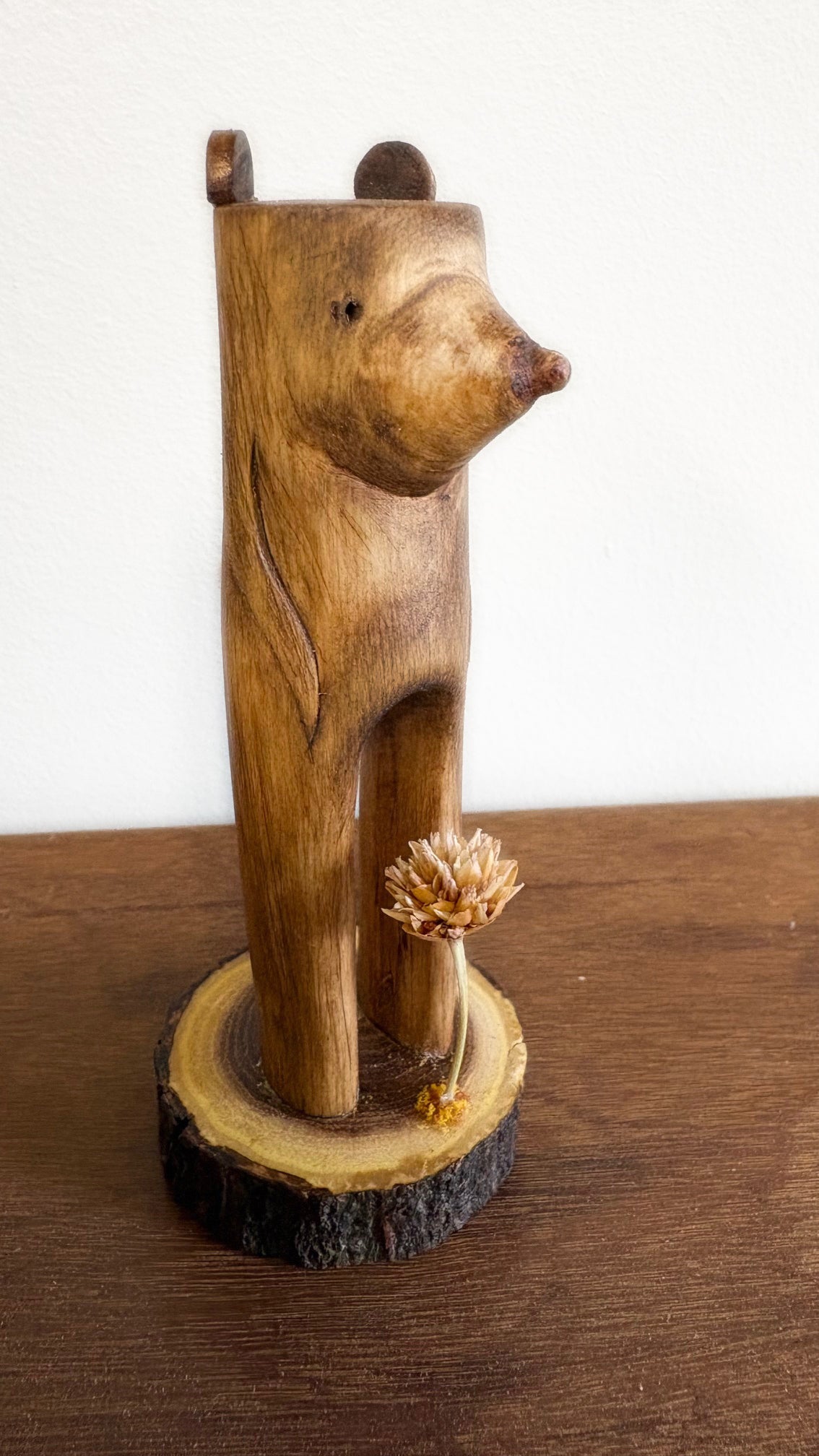 "SECOND CHANCE 208" HAND CARVED WOOD SCULPTURE VG208