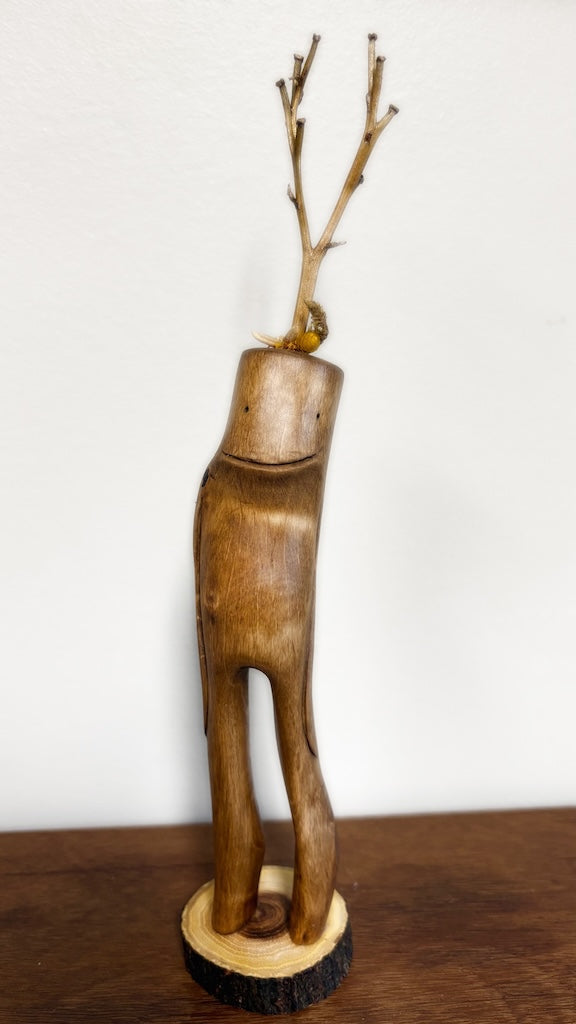 "SECOND CHANCE 211" HAND CARVED WOOD SCULPTURE VG211