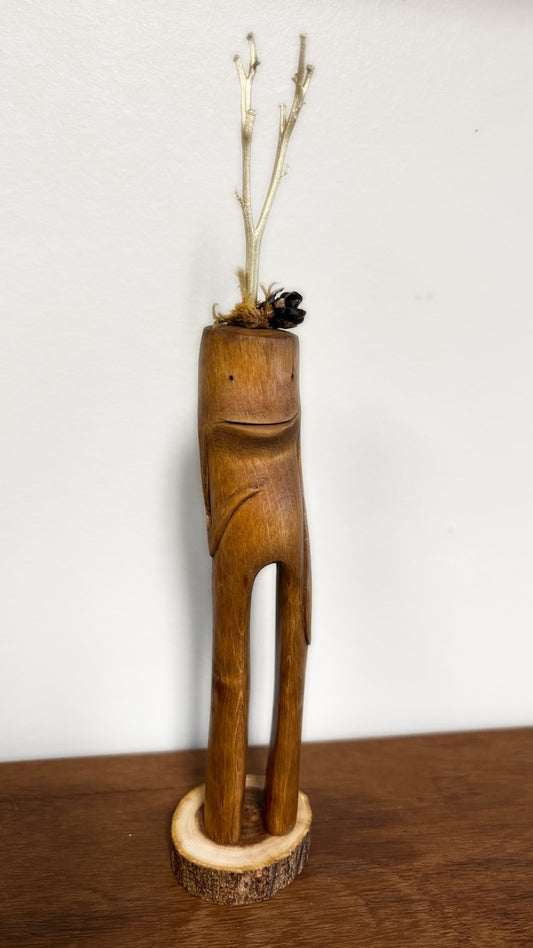 "SECOND CHANCE 212" HAND CARVED WOOD SCULPTURE VG212