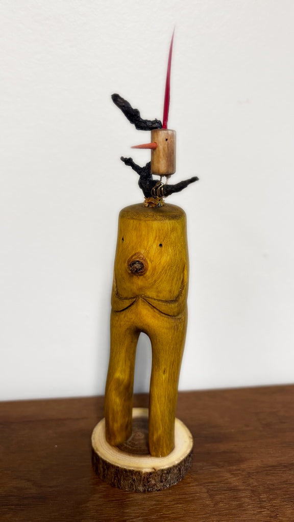 "SECOND CHANCE 213" HAND CARVED WOOD SCULPTURE VG213
