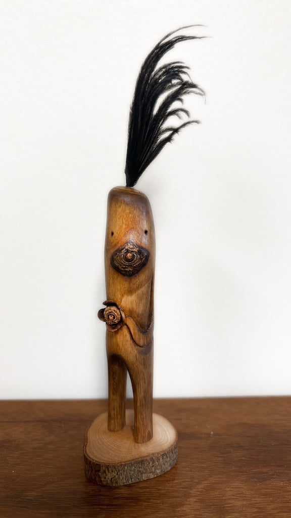 "SECOND CHANCE 214" HAND CARVED WOOD SCULPTURE VG214