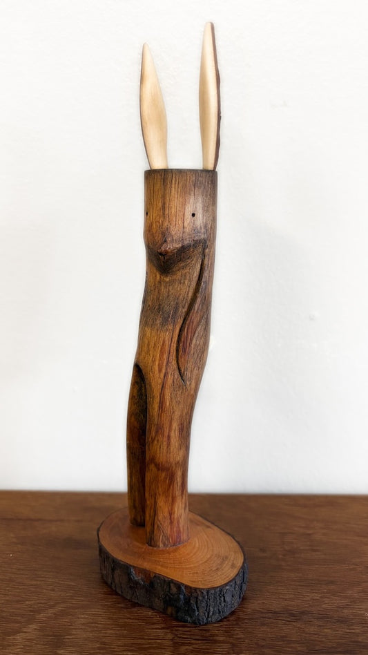 "SECOND CHANCE 216" HAND CARVED WOOD SCULPTURE VG216