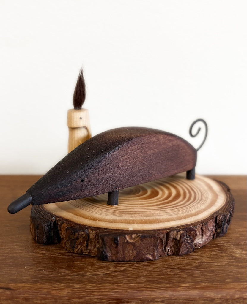 "SECOND CHANCE 220" HAND CARVED WOOD SCULPTURE VG220