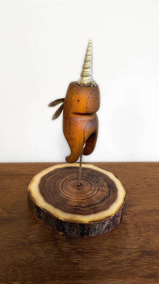 "SECOND CHANCE 222" HAND CARVED WOOD SCULPTURE VG222