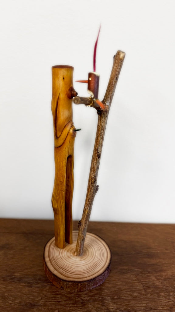 "SECOND CHANCE 223" HAND CARVED WOOD SCULPTURE VG223
