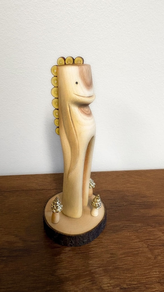 "SECOND CHANCE 224" HAND CARVED WOOD SCULPTURE VG224