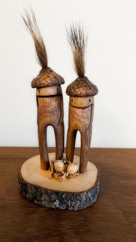 "SECOND CHANCE 225" HAND CARVED WOOD SCULPTURE VG225