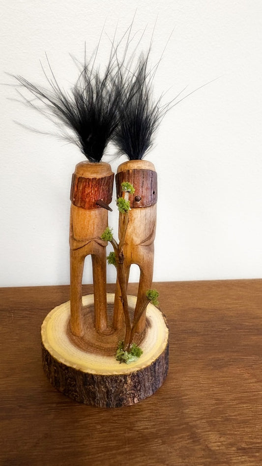 "SECOND CHANCE 226" HAND CARVED WOOD SCULPTURE VG226