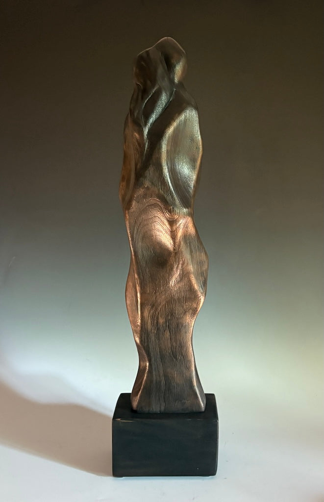 "TENDER EMBRACE" WILD CHERRY BRONZE WOOD SCULPTURE