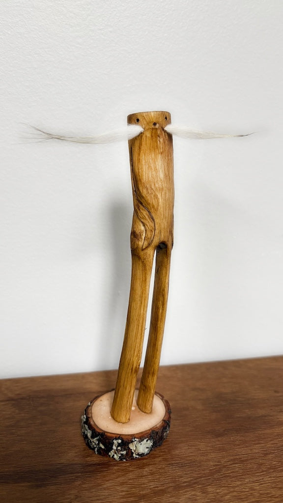 "SECOND CHANCE 36" HAND CARVED WOOD SCULPTURE VG36