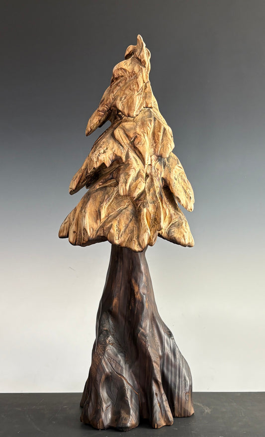 "FOREST GUARDIAN" CYPRESS WOOD SCULPTURE