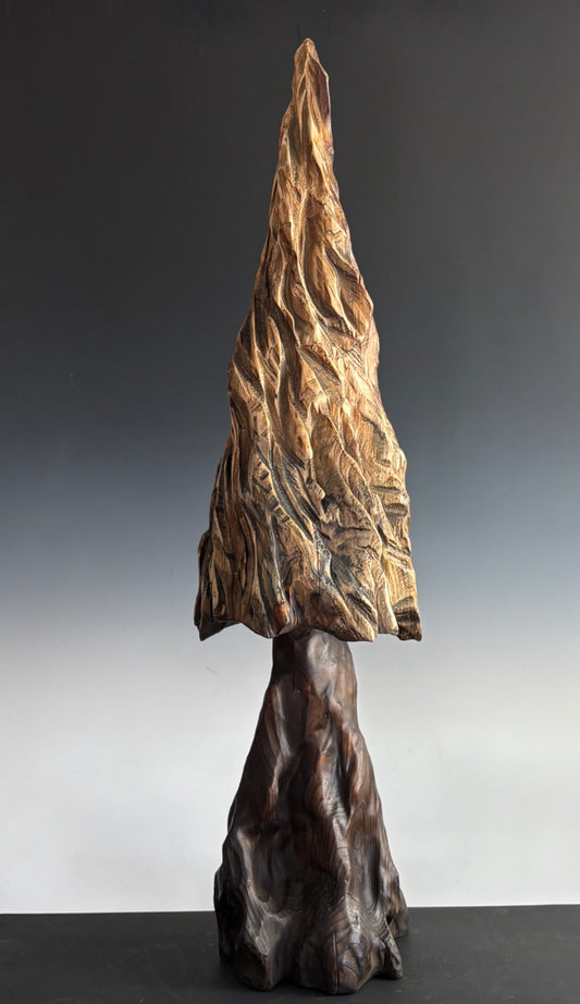 "ANCIENT WHISPER" WHITE PINE WOOD SCULPTURE