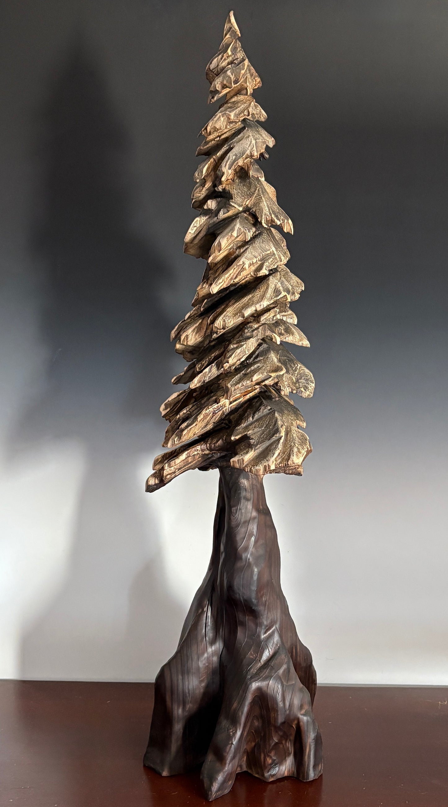 "SONG OF THE FOREST" CYPRESS WOOD SCULPTURE