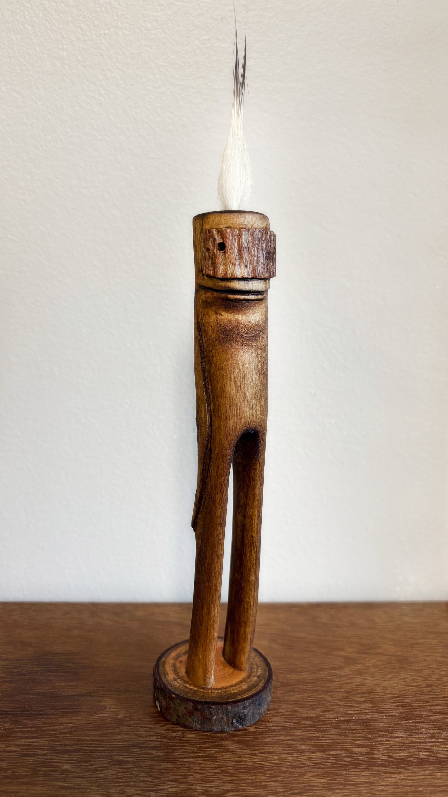 "SECOND CHANCE III" HAND CARVED WOOD SCULPTURE VG3