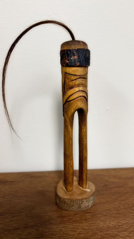 "SECOND CHANCE 40" HAND CARVED WOOD SCULPTURE VG40