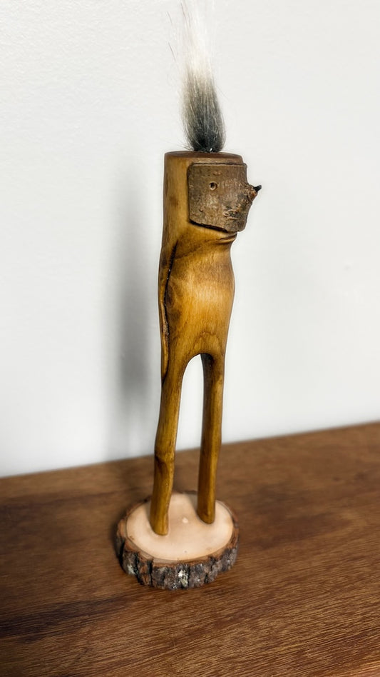 "SECOND CHANCE 41" HAND CARVED WOOD SCULPTURE VG41