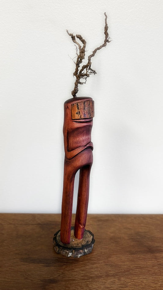 "SECOND CHANCE 47" HAND CARVED WOOD SCULPTURE VG47