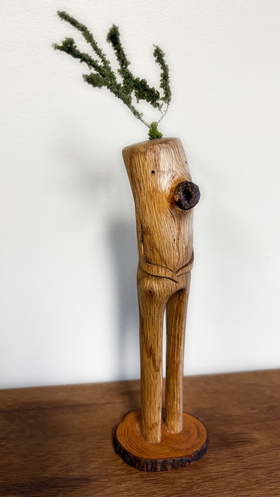 "SECOND CHANCE 48" HAND CARVED WOOD SCULPTURE VG48