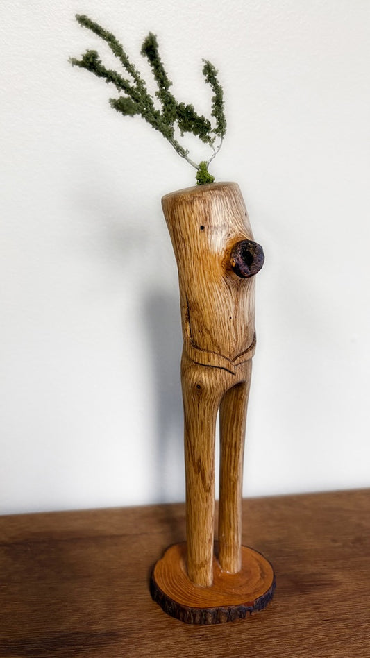 "SECOND CHANCE 48" HAND CARVED WOOD SCULPTURE VG48