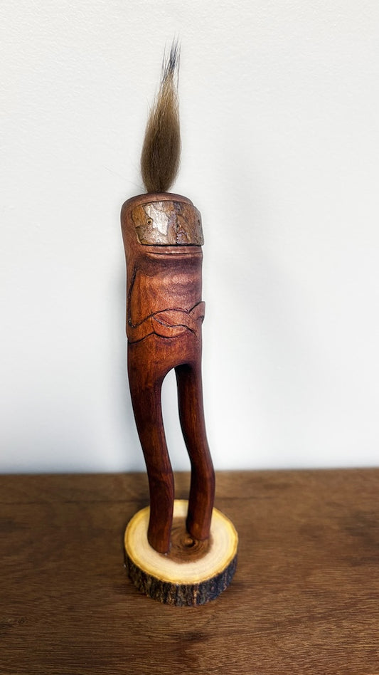 "SECOND CHANCE 50" HAND CARVED WOOD SCULPTURE VG50