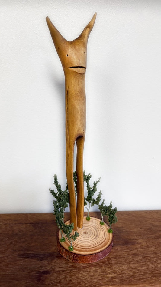 "SECOND CHANCE 52" HAND CARVED WOOD SCULPTURE VG52