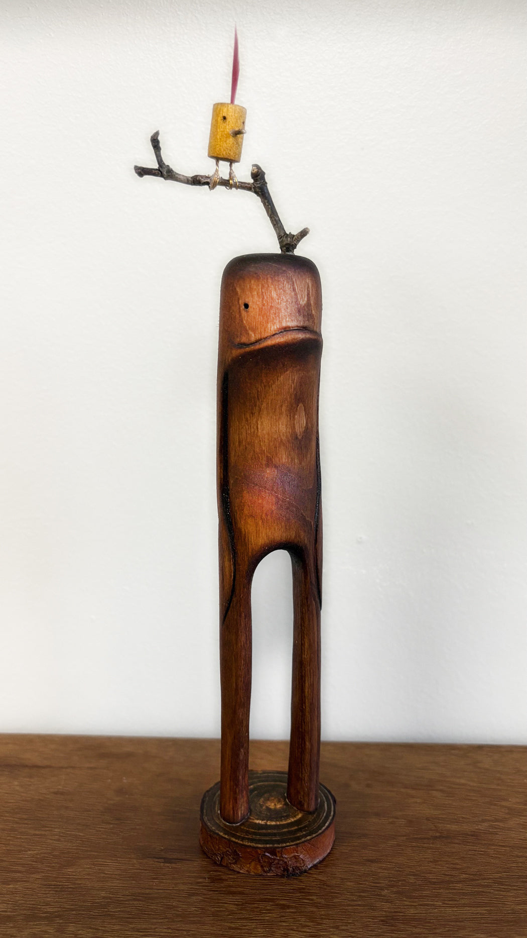 "SECOND CHANCE 56" HAND CARVED WOOD SCULPTURE VG56