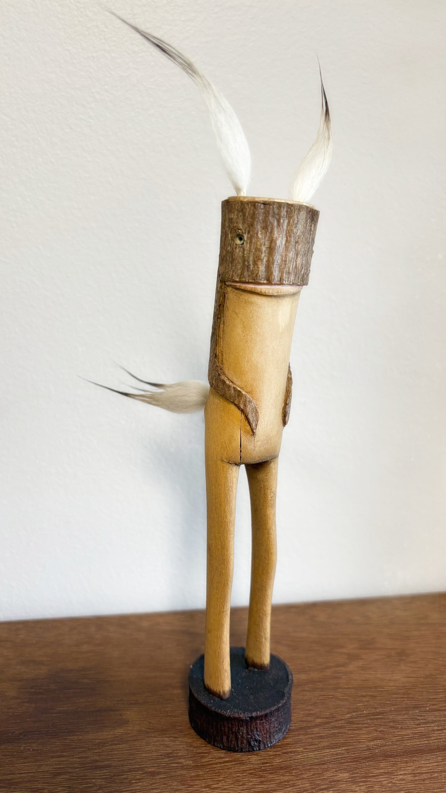 "SECOND CHANCE V" HAND CARVED WOOD SCULPTURE VG5