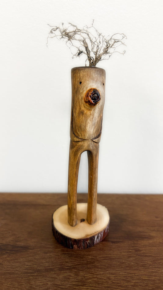 "SECOND CHANCE 62" HAND CARVED WOOD SCULPTURE VG62