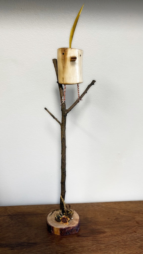 "SECOND CHANCE 64" HAND CARVED WOOD SCULPTURE VG64