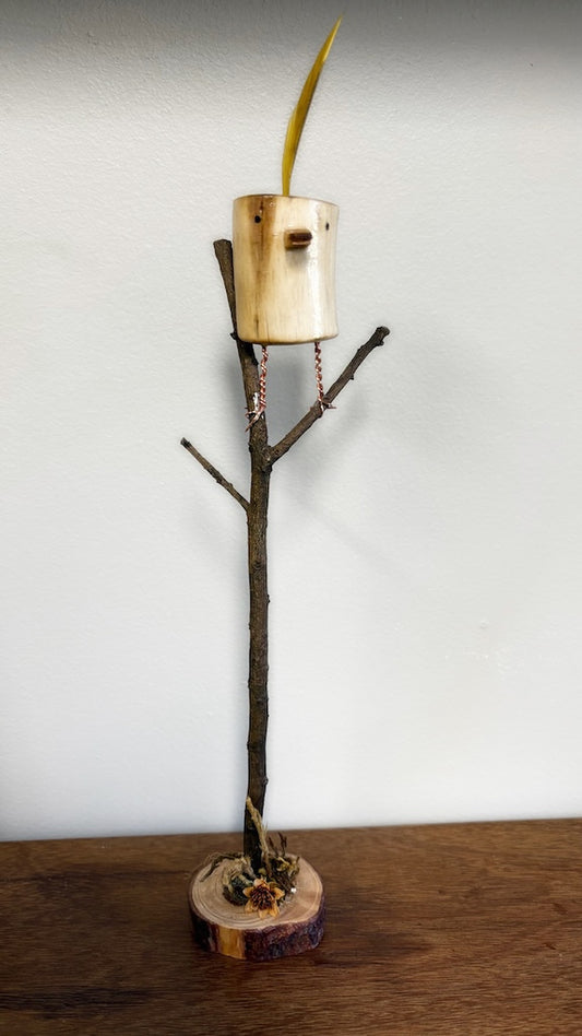 "SECOND CHANCE 64" HAND CARVED WOOD SCULPTURE VG64