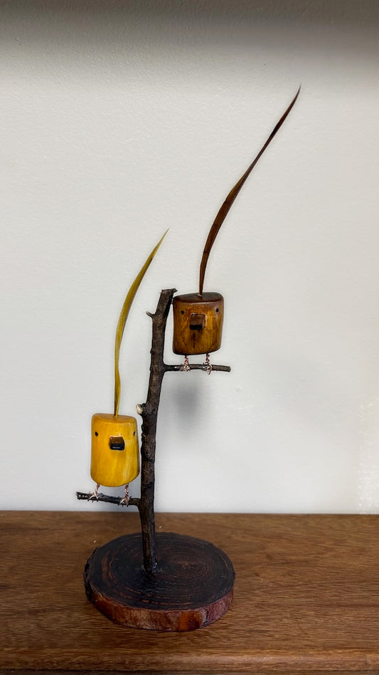 "SECOND CHANCE 65" HAND CARVED WOOD SCULPTURE VG65