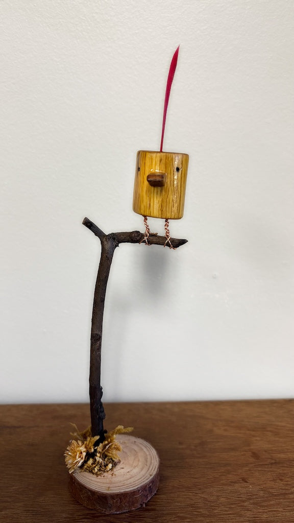 "SECOND CHANCE 66" HAND CARVED WOOD SCULPTURE VG66