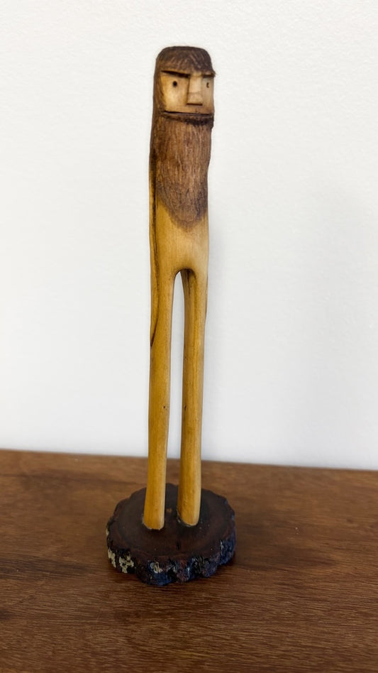 "SECOND CHANCE 70" HAND CARVED WOOD SCULPTURE VG70