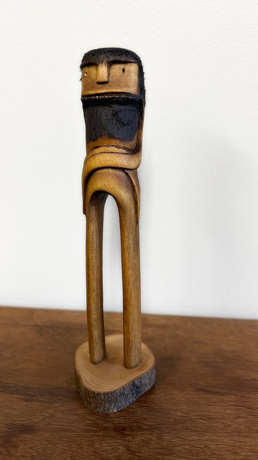 "SECOND CHANCE 71" HAND CARVED WOOD SCULPTURE VG71