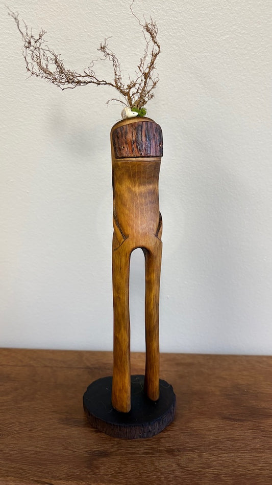 "SECOND CHANCE 73" HAND CARVED WOOD SCULPTURE VG73