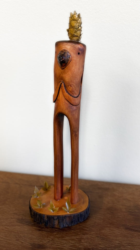 "SECOND CHANCE 75" HAND CARVED WOOD SCULPTURE VG75