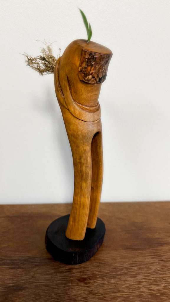 "SECOND CHANCE 77" HAND CARVED WOOD SCULPTURE VG77