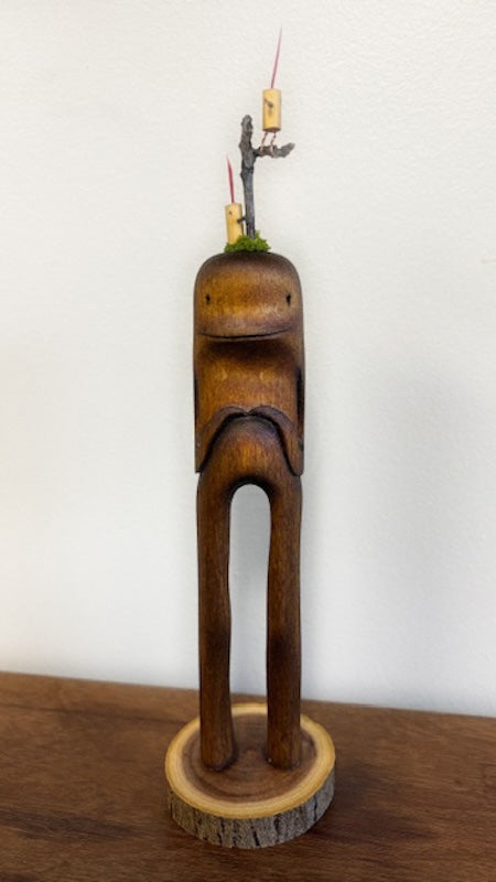 "SECOND CHANCE 79" HAND CARVED WOOD SCULPTURE VG79