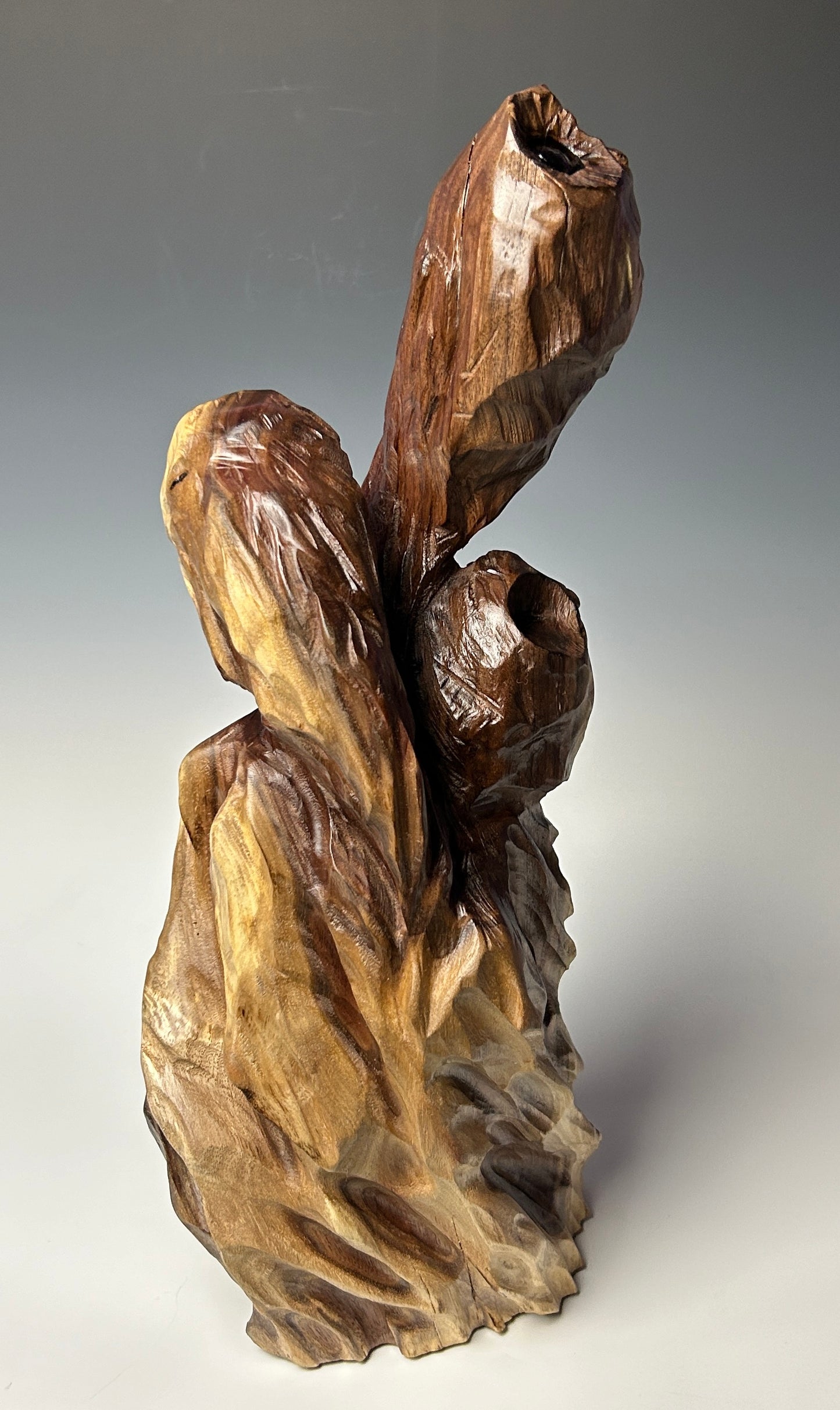 "BATHED IN MOONLIGHT" HAND CARVED WOOD SCULPTURE