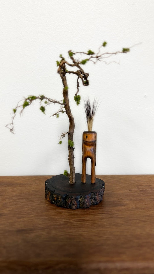 "SECOND CHANCE 84" HAND CARVED WOOD SCULPTURE VG84