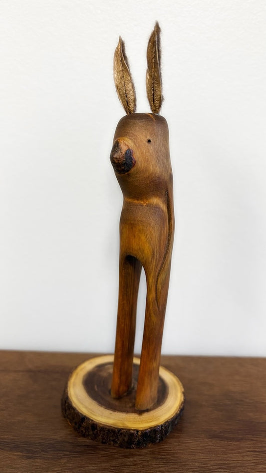 "SECOND CHANCE 86" HAND CARVED WOOD SCULPTURE VG86