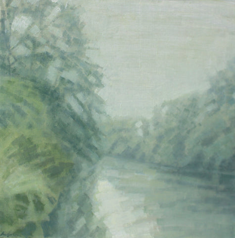 "FRENCH BROAD SHORELINE" ORIGINAL OIL PAINTING ON LINEN CANVAS