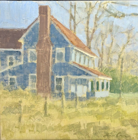 "PATTON HOUSE" ORIGINAL OIL PAINTING ON LINEN CANVAS/FRAMED