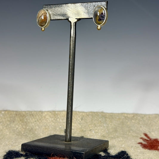 CRAZY LACE AGATE EARRINGS AS243