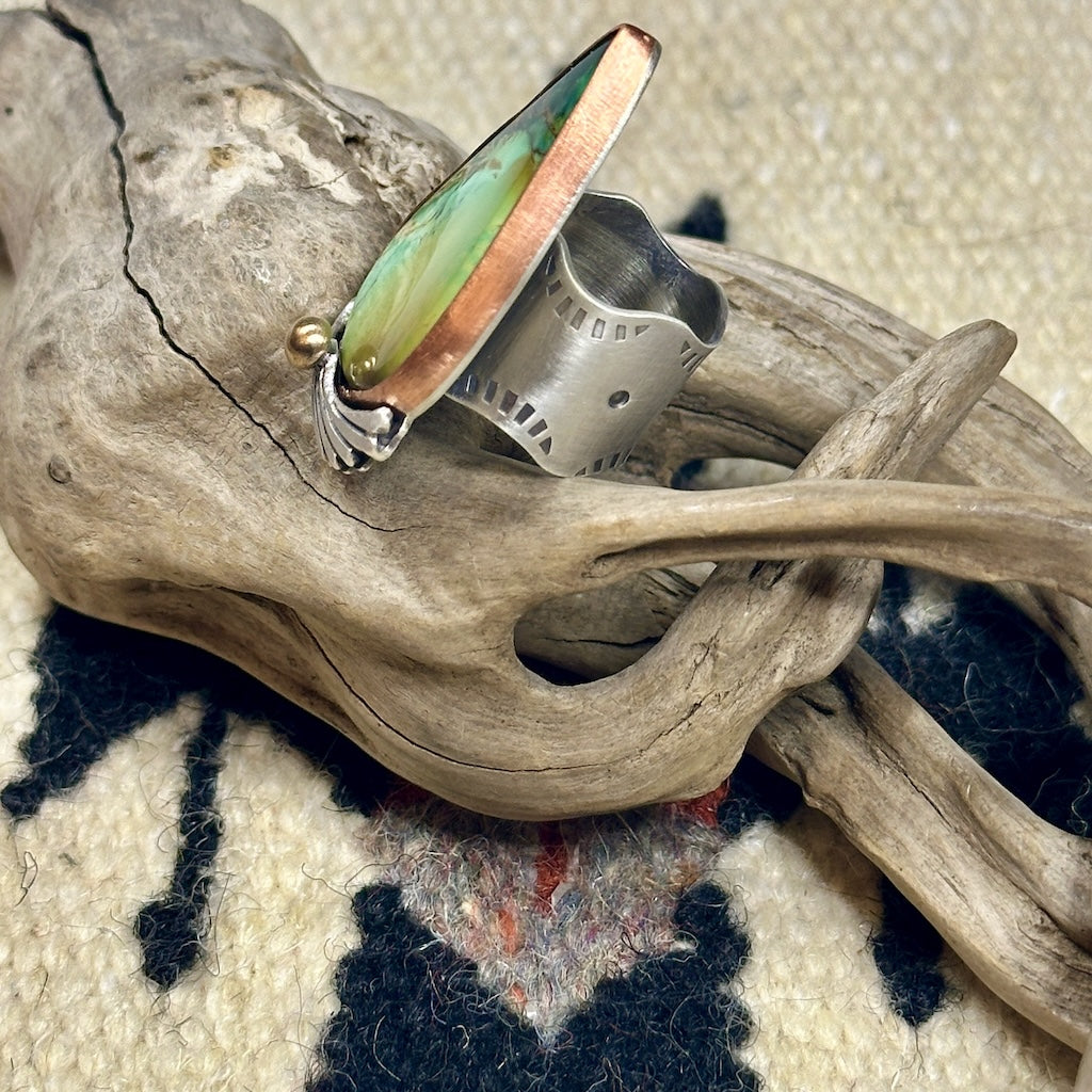 CRESCENT LAKE VARISCITE LAKE RING AS247