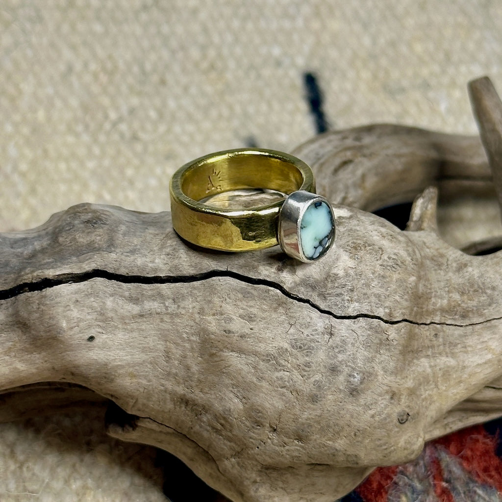 ALOE VARISCITE BRASS RING AS250