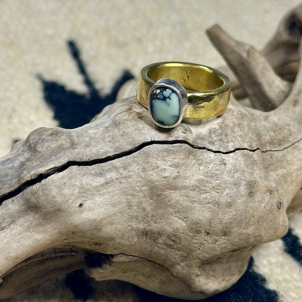 ALOE VARISCITE BRASS RING AS250