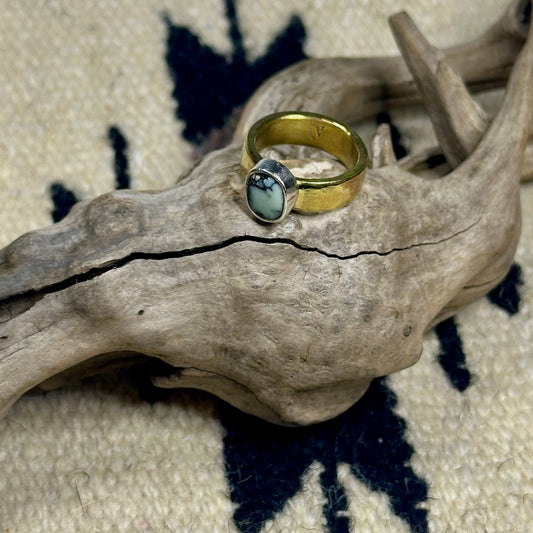 ALOE VARISCITE BRASS RING AS250
